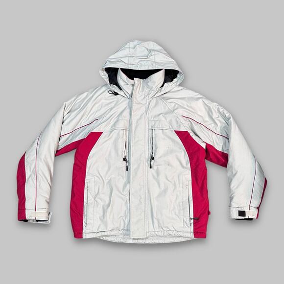 Ski Extreme Other - Ski Extreme Men’s Hooded Winter Ski Jacket – White & Red – Size M